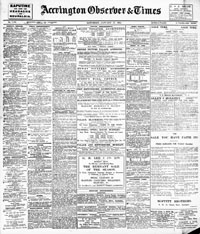 Saturday<br>17th January 1914<br>Page 1